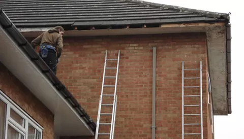 roofing fascias being installed, Ruislip